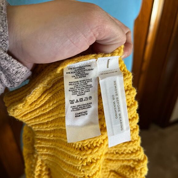 Ann Taylor Mixed Cable Shoulder Button Sweater - Picture 6 of 6